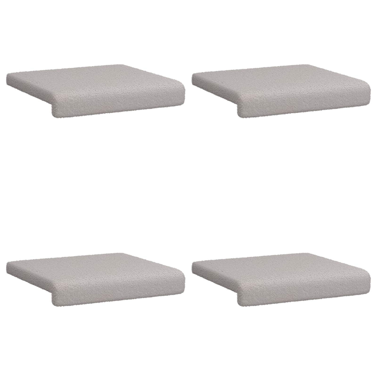 vidaXL Poduszka na ławkę 4 pcs Tkanina sherpa jasnoszary