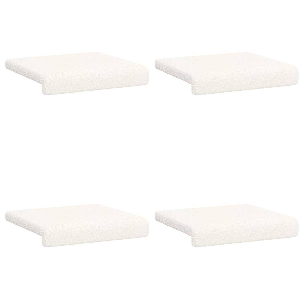 vidaXL Poduszka na ławkę 4 pcs Tkanina sherpa kremowy Głębokość 35 cm