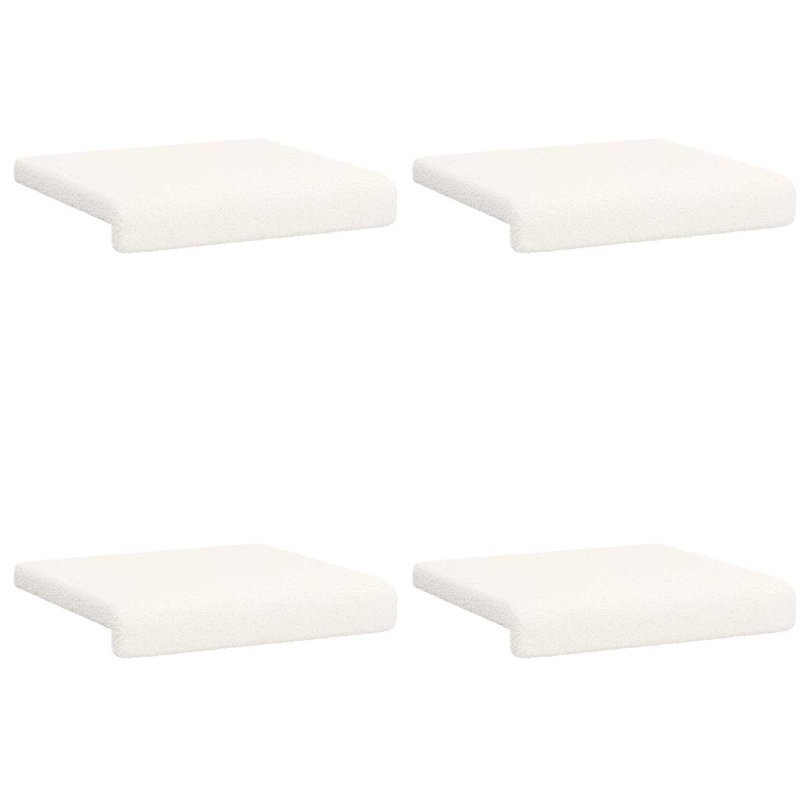vidaXL Poduszka na ławkę 4 pcs Tkanina sherpa kremowy Głębokość 35 cm