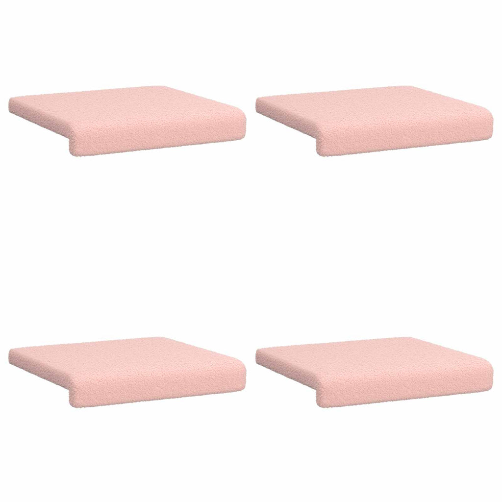 vidaXL Poduszka na ławkę 4 pcs Tkanina sherpa różowy Głębokość 35 cm