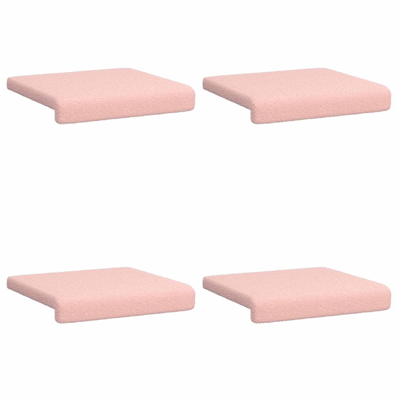 vidaXL Poduszka na ławkę 4 pcs Tkanina sherpa różowy Głębokość 35 cm