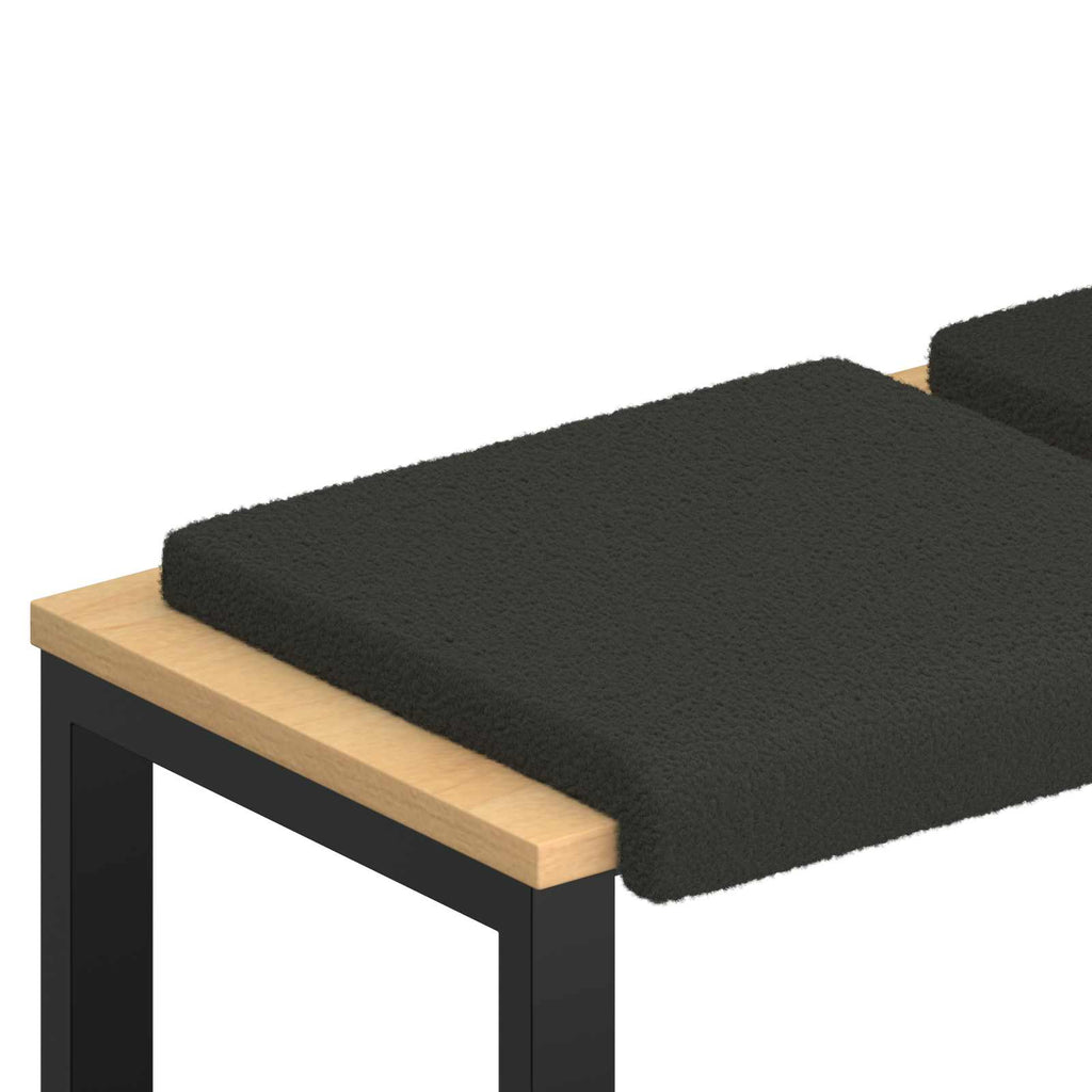 vidaXL Poduszka na ławkę 4 pcs Tkanina sherpa ciemnoszary