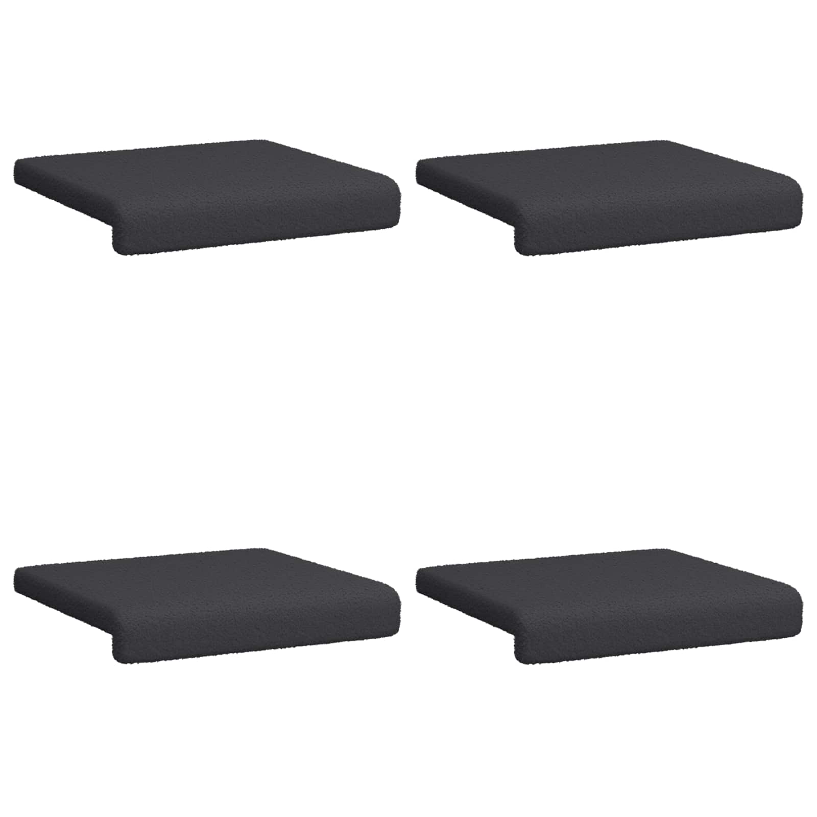 vidaXL Poduszka na ławkę 4 pcs Tkanina sherpa ciemnoszary