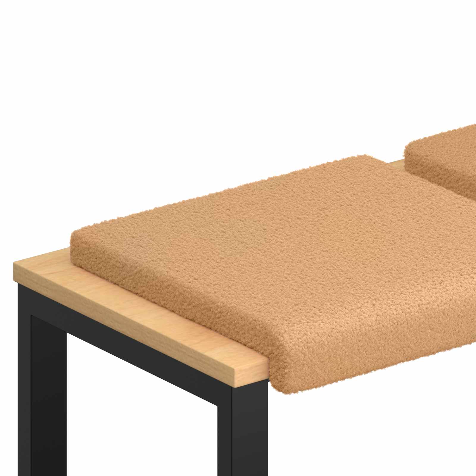 vidaXL Poduszka na ławkę 4 pcs Tkanina sherpa Beżowy Głębokość 35 cm