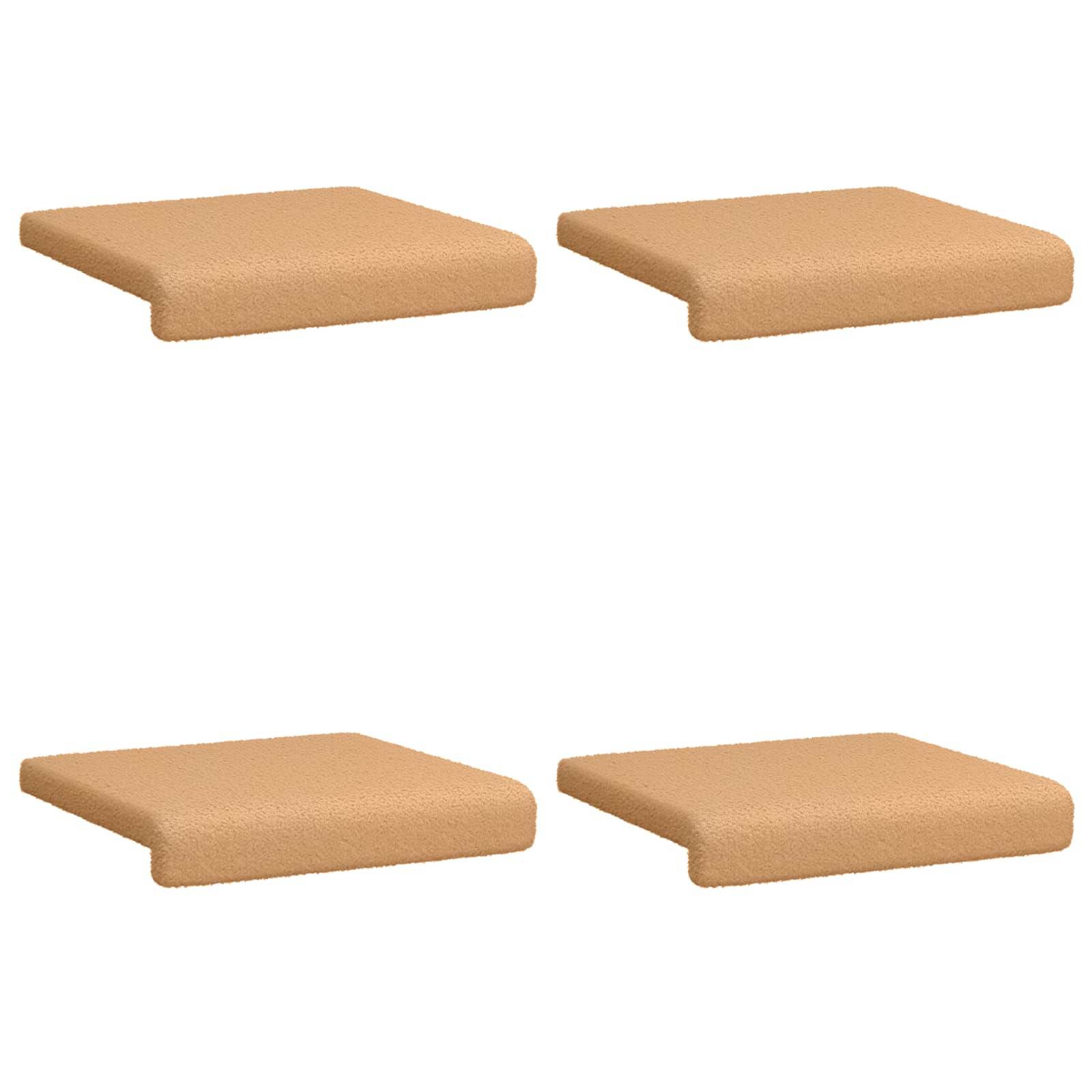 vidaXL Poduszka na ławkę 4 pcs Tkanina sherpa Beżowy Głębokość 35 cm