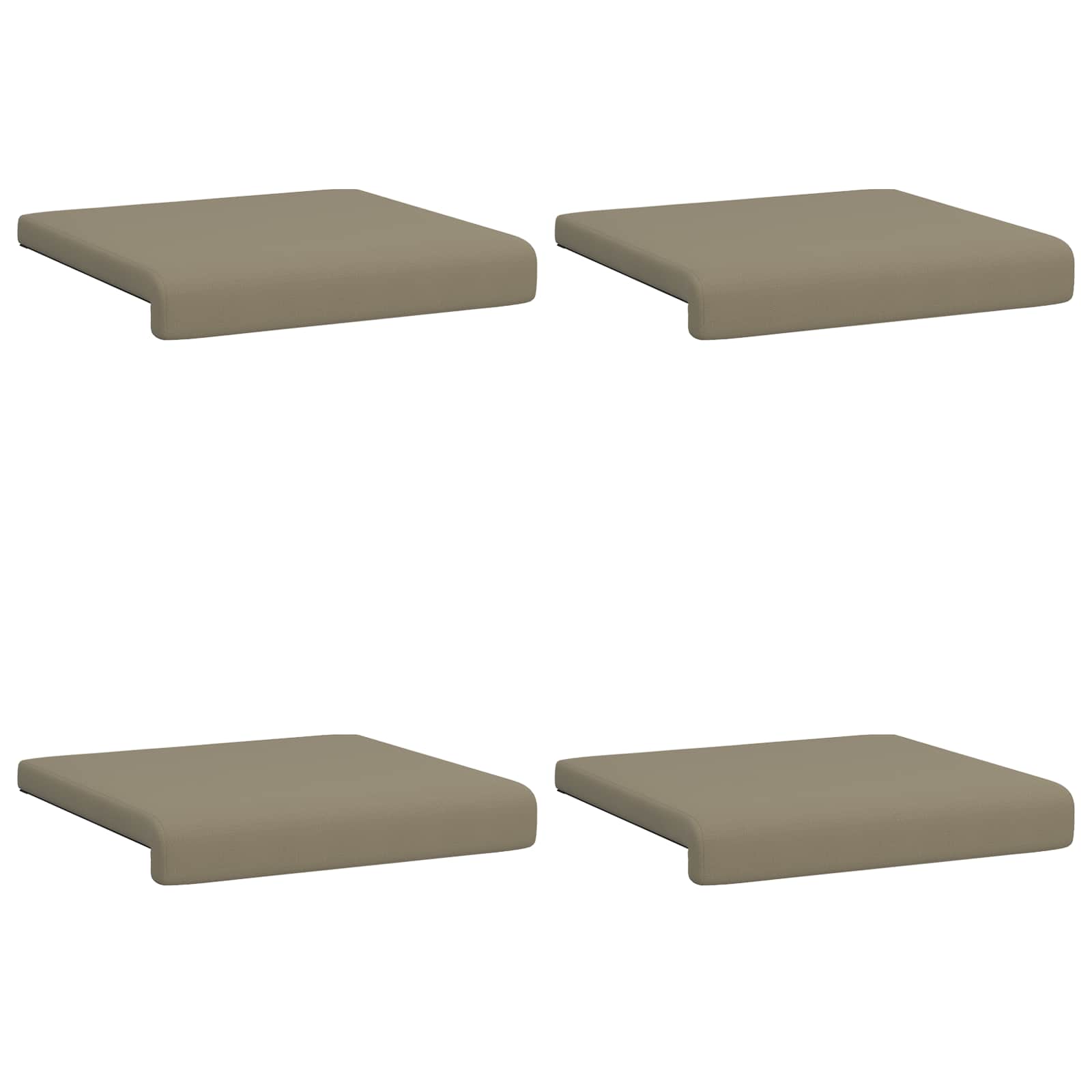 vidaXL Poduszka na ławkę 4 pcs Teksturowany Welur Khaki
