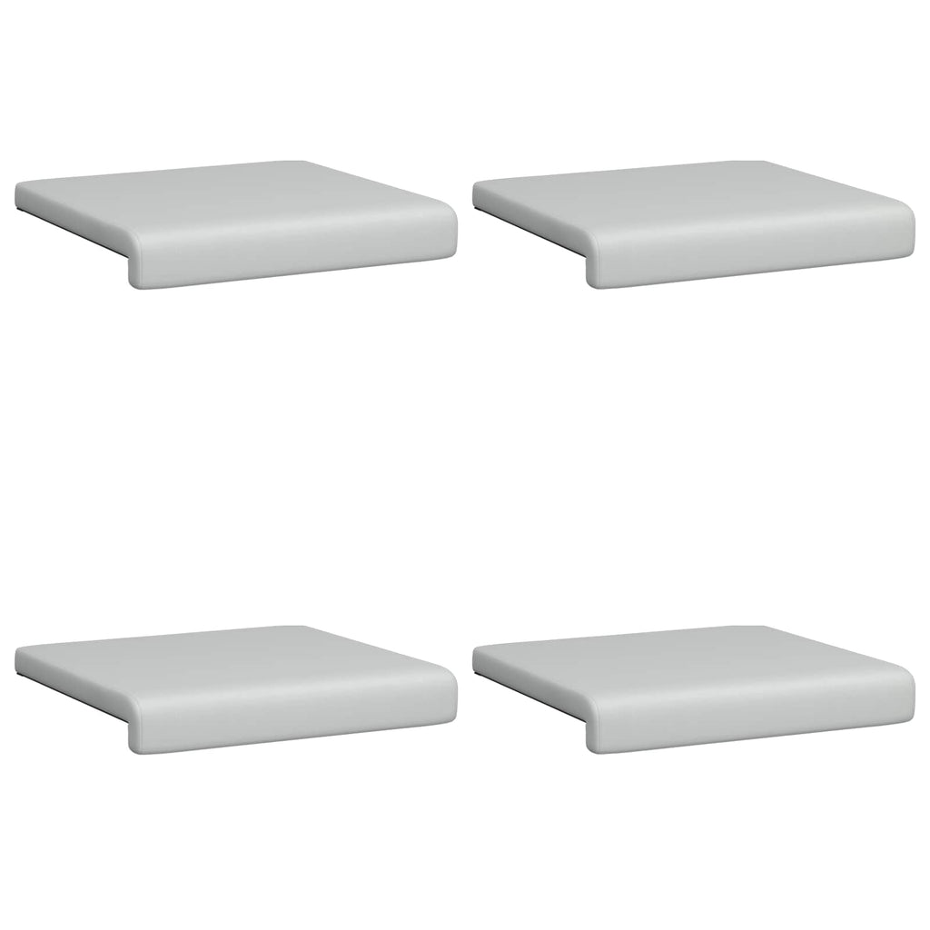 vidaXL Poduszka na ławkę 4 pcs Teksturowany Welur jasnoszary