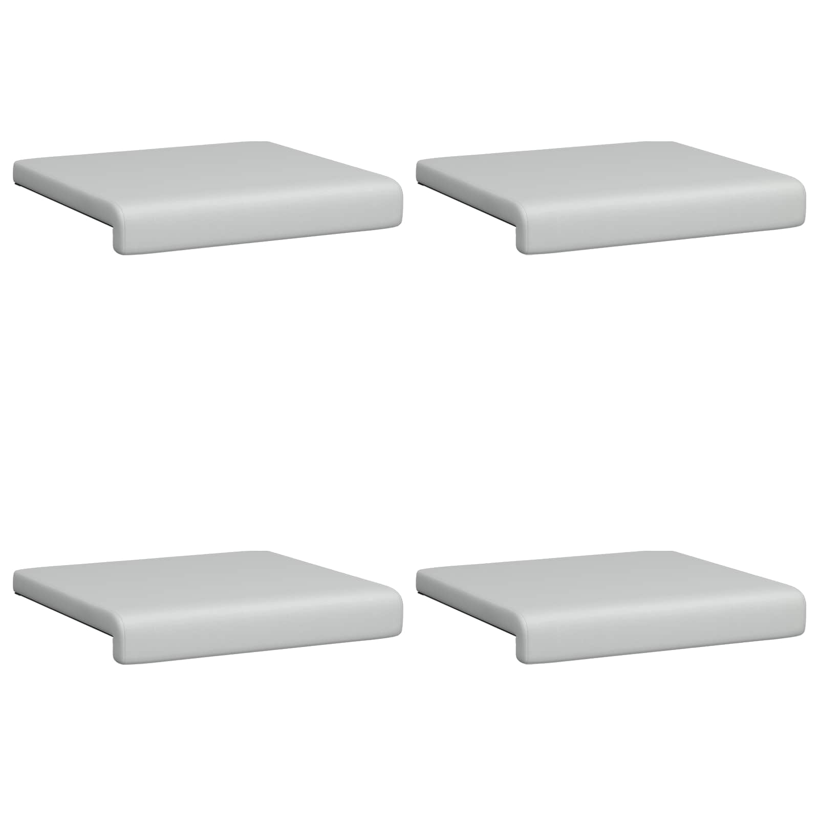 vidaXL Poduszka na ławkę 4 pcs Teksturowany Welur jasnoszary