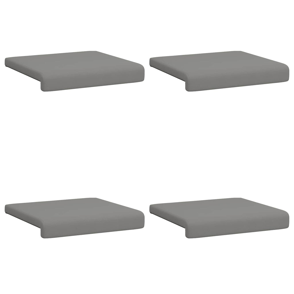vidaXL Poduszka na ławkę 4 pcs Teksturowany Welur ciemnoszary