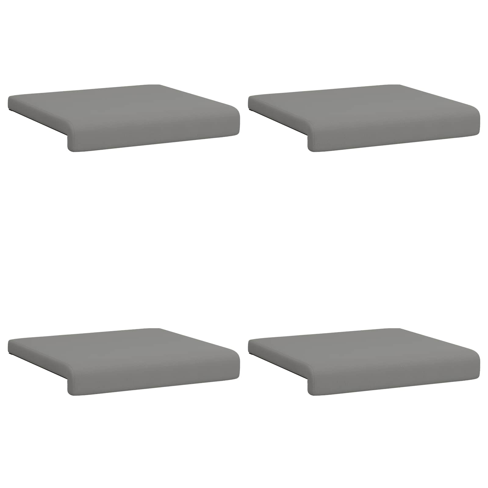 vidaXL Poduszka na ławkę 4 pcs Teksturowany Welur ciemnoszary