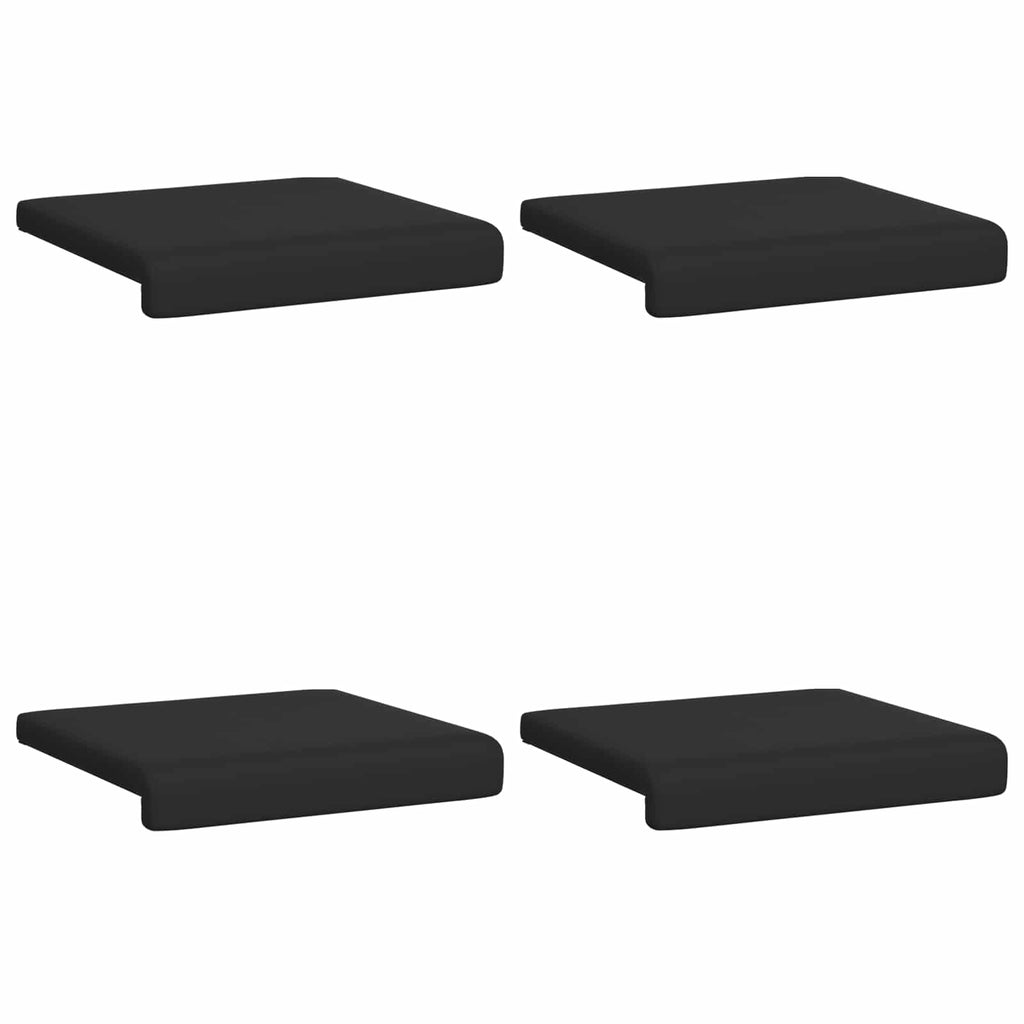 vidaXL Poduszka na ławkę 4 pcs Teksturowany Welur Czarny