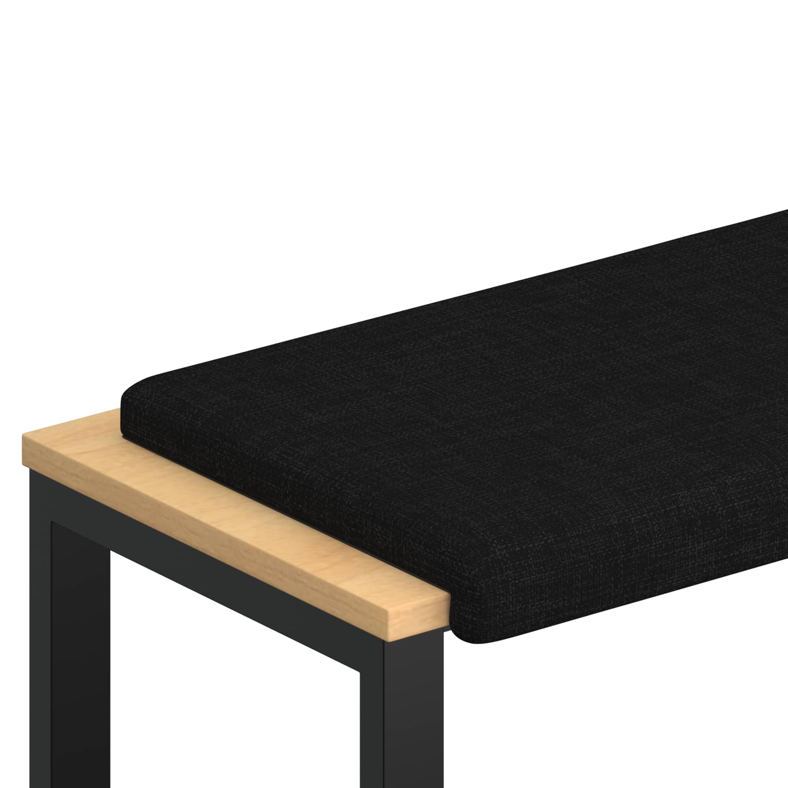 vidaXL Poduszka na ławkę tkanina Czarny Głębokość 35 cm
