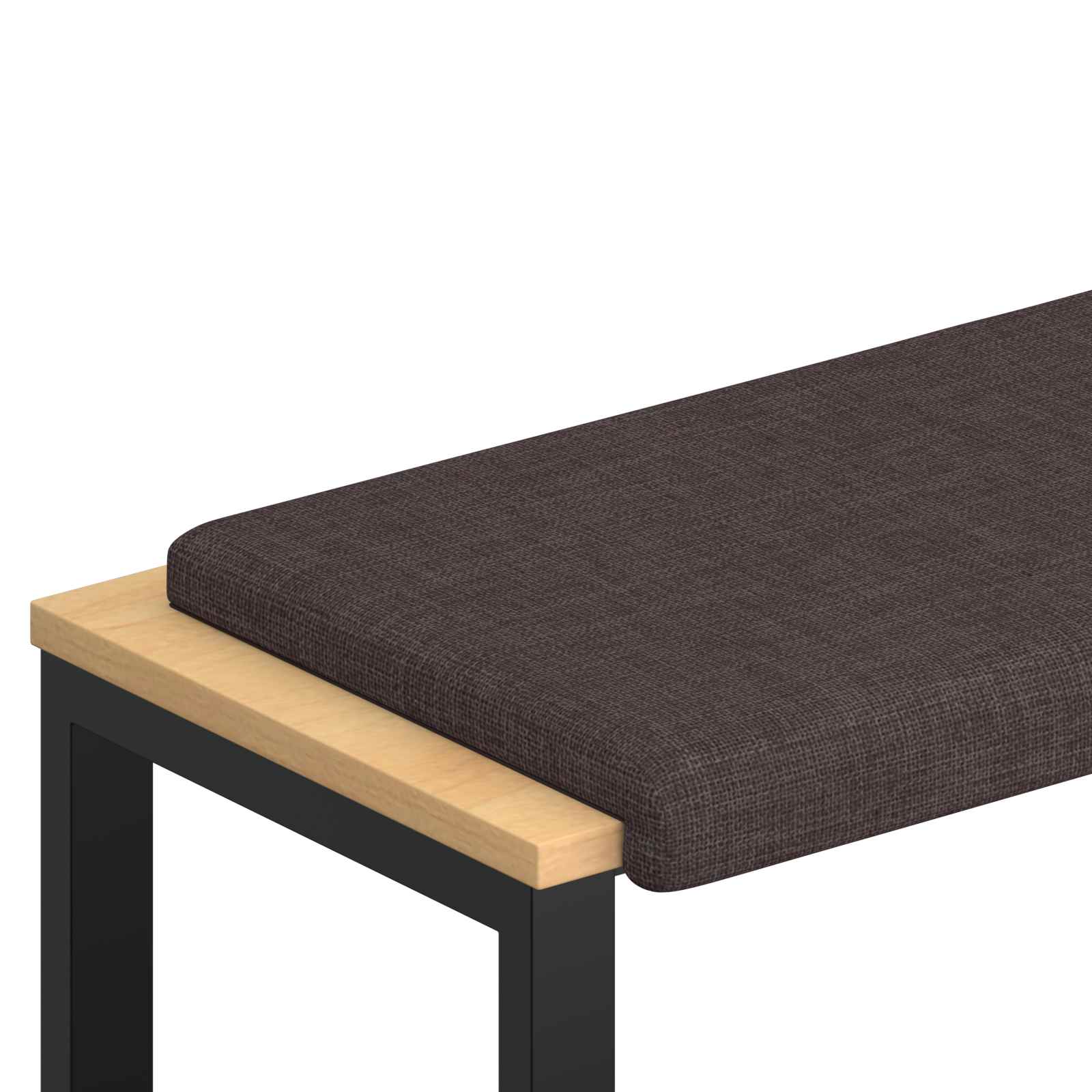 vidaXL Poduszka na ławkę tkanina Ciemny brąz Głębokość 35 cm