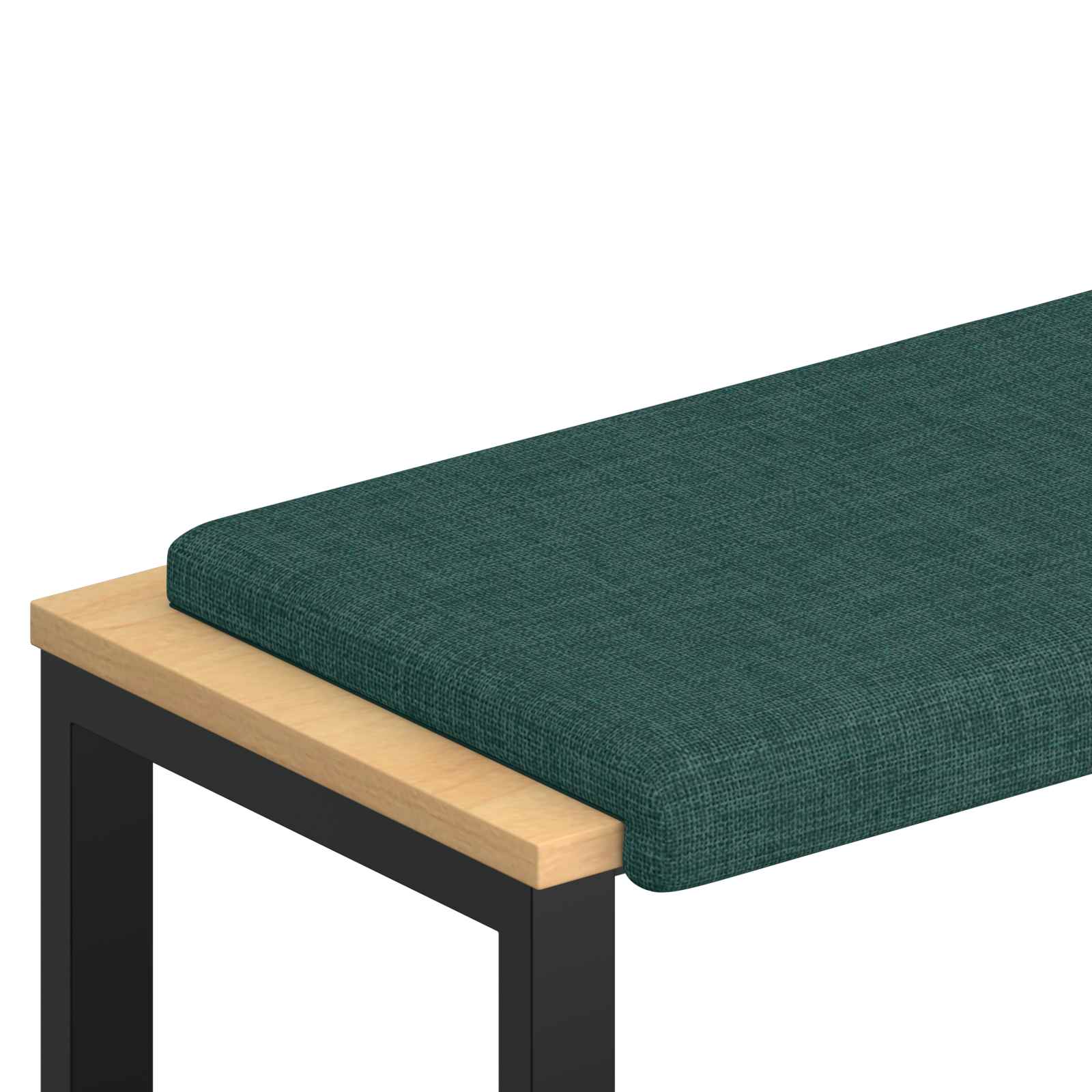 vidaXL Poduszka na ławkę tkanina Ciemnozielony Głębokość 35 cm