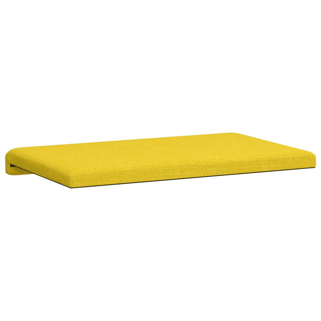 vidaXL Poduszka na ławkę tkanina Jasnożółty Głębokość 35 cm