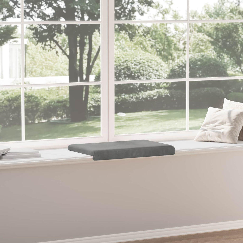 vidaXL Poduszka na ławkę Welur ciemnoszary Głębokość 35 cm