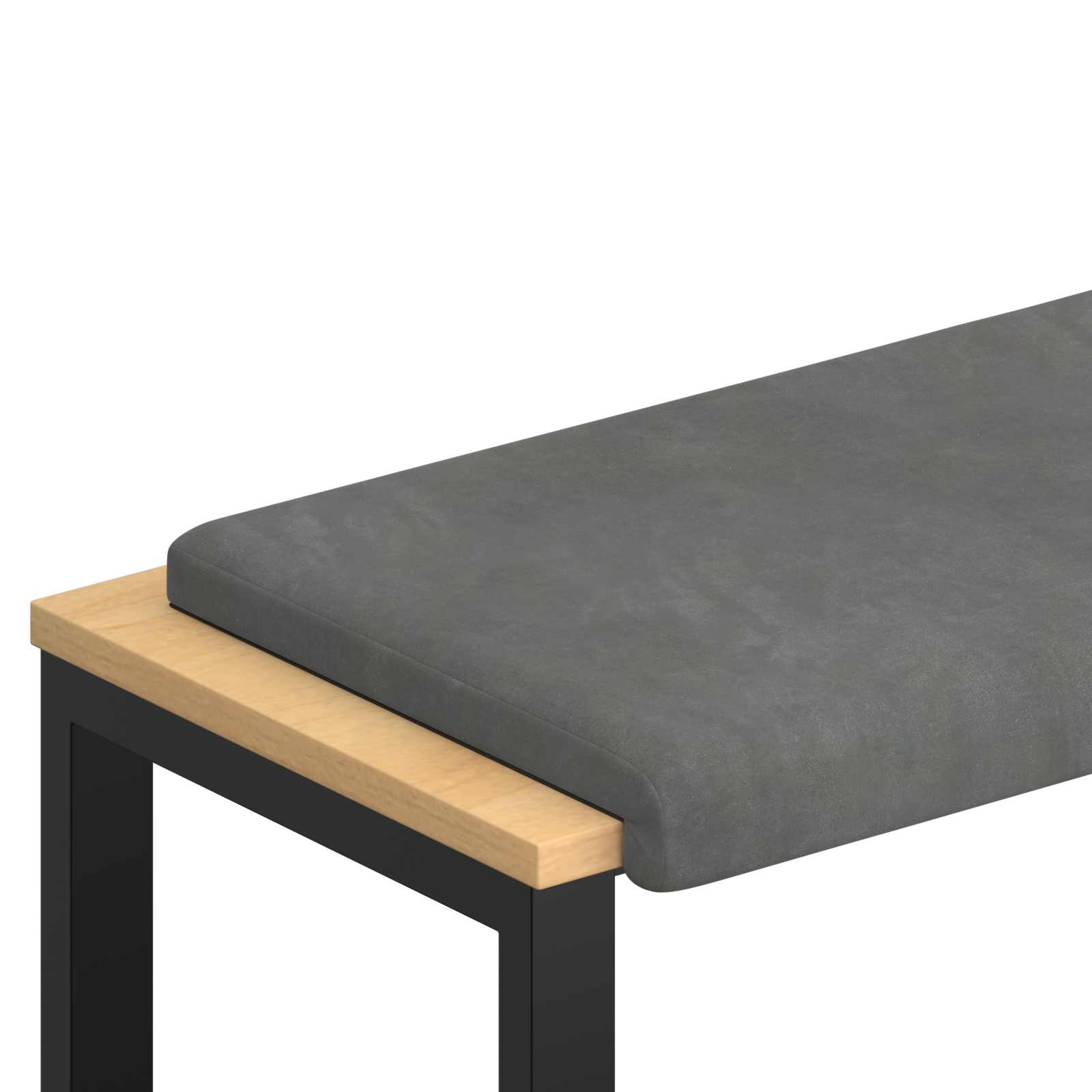 vidaXL Poduszka na ławkę Welur ciemnoszary Głębokość 35 cm