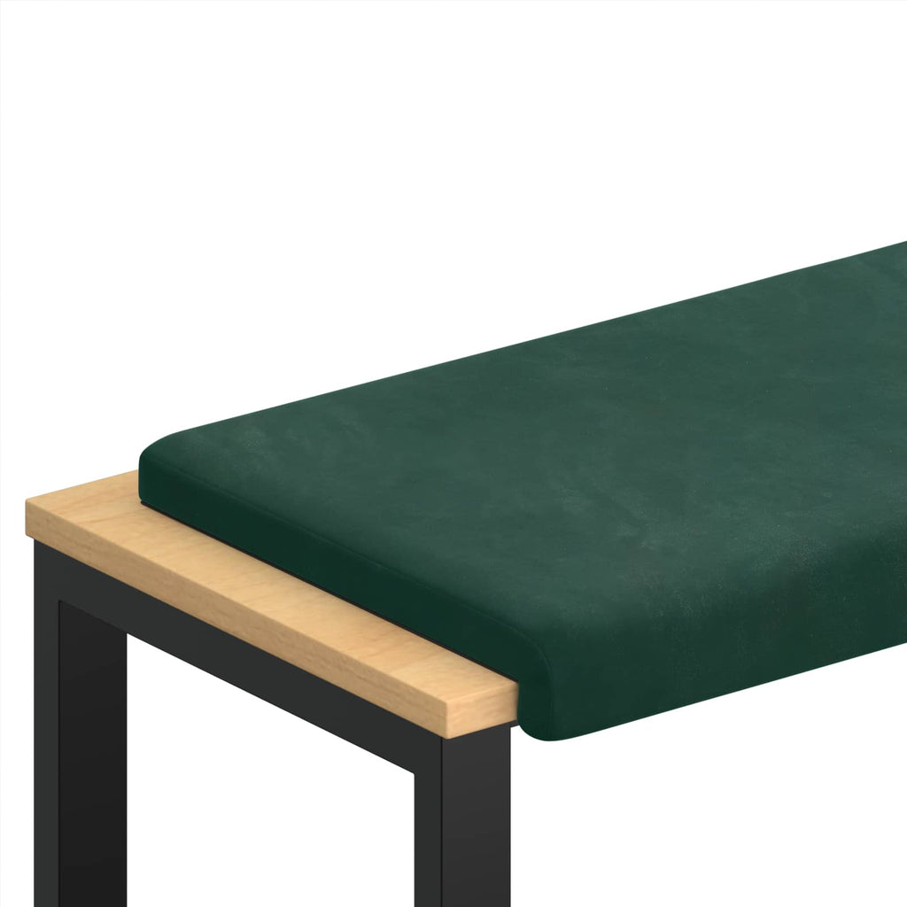 vidaXL Poduszka na ławkę Welur Ciemnozielony Głębokość 35 cm