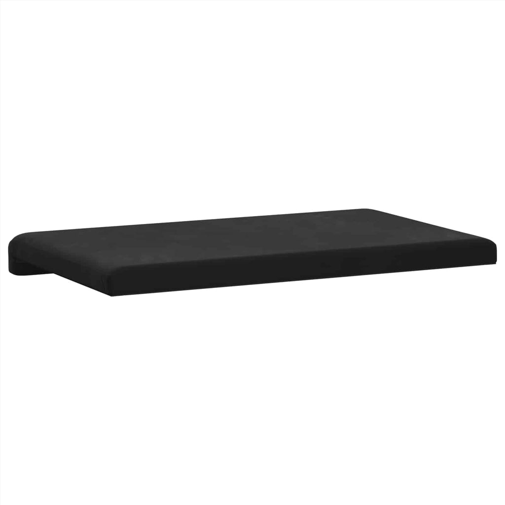 vidaXL Poduszka na ławkę Welur Czarny Głębokość 35 cm
