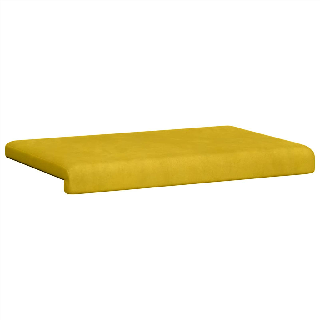 vidaXL Poduszka na ławkę Welur żółty Głębokość 35 cm