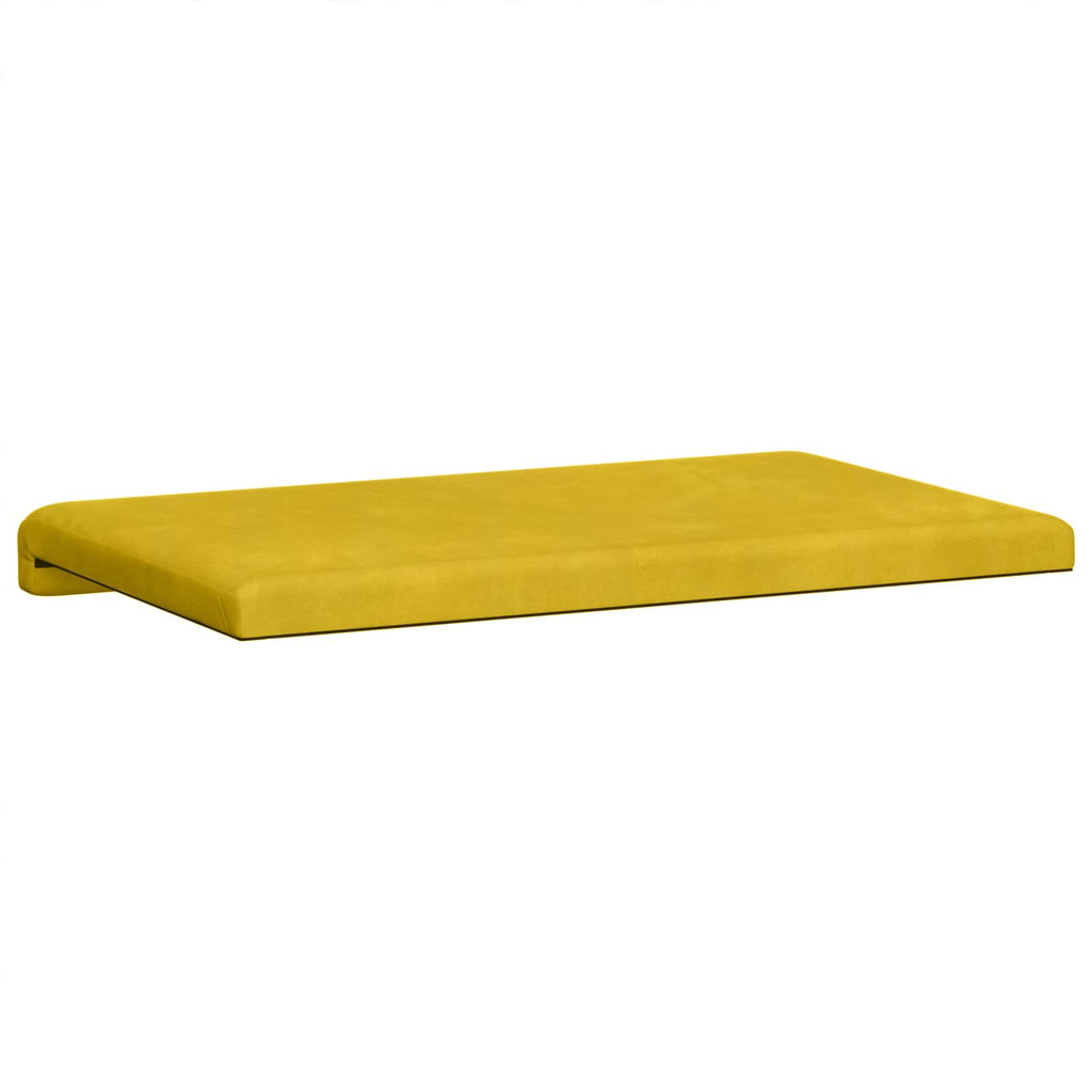 vidaXL Poduszka na ławkę Welur żółty Głębokość 35 cm