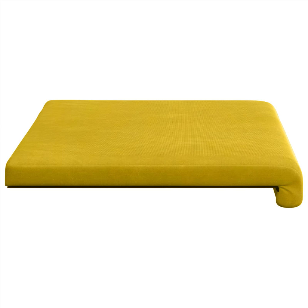 vidaXL Poduszka na ławkę Welur żółty Głębokość 35 cm