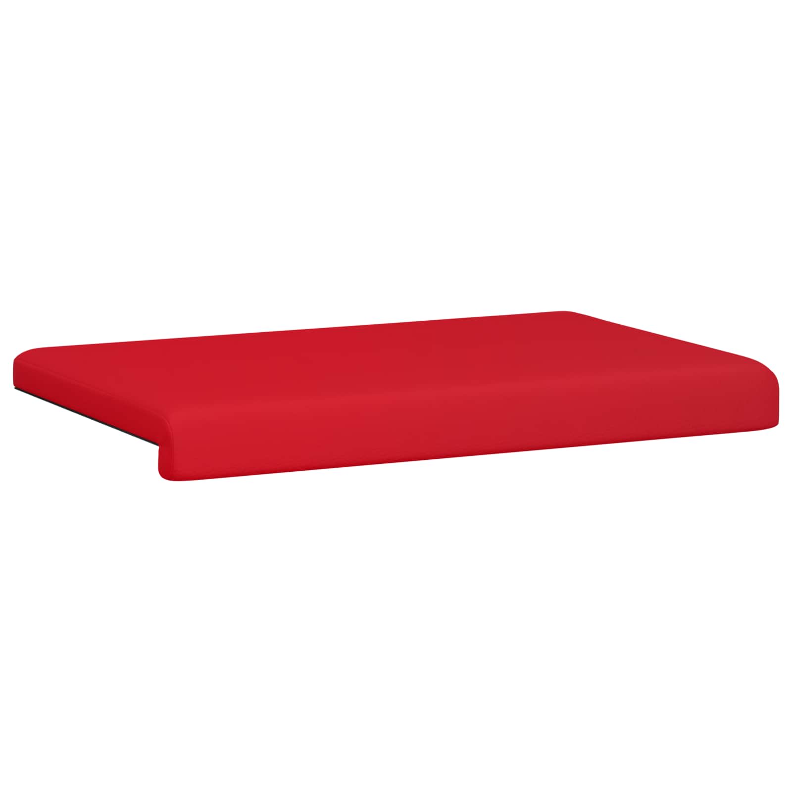 vidaXL Poduszka na ławkę Ekoskóra czerwony Głębokość 35 cm
