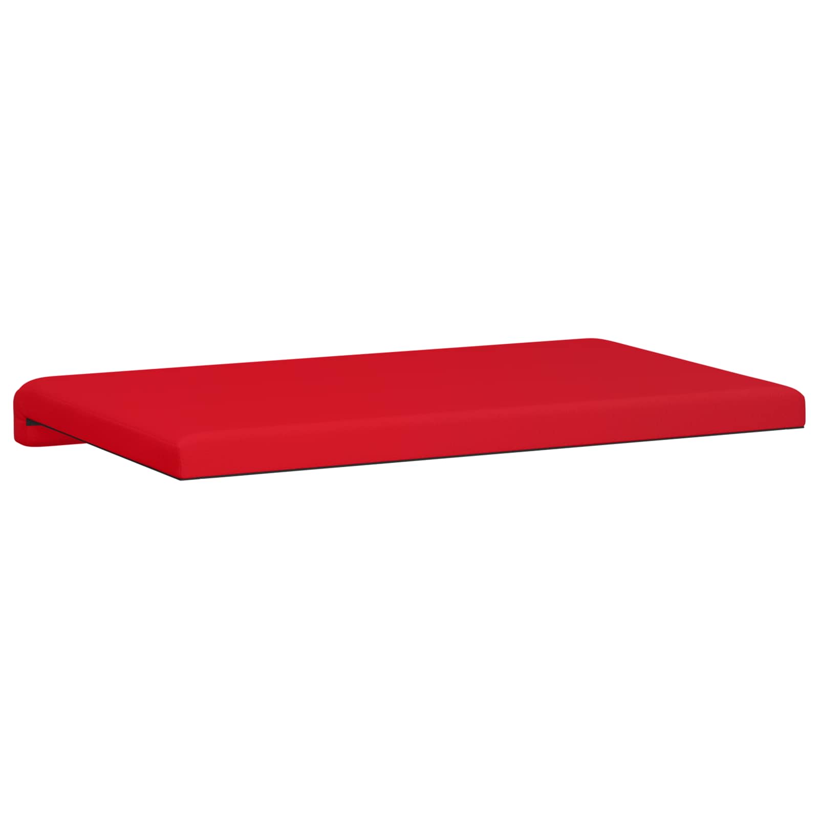 vidaXL Poduszka na ławkę Ekoskóra czerwony Głębokość 35 cm