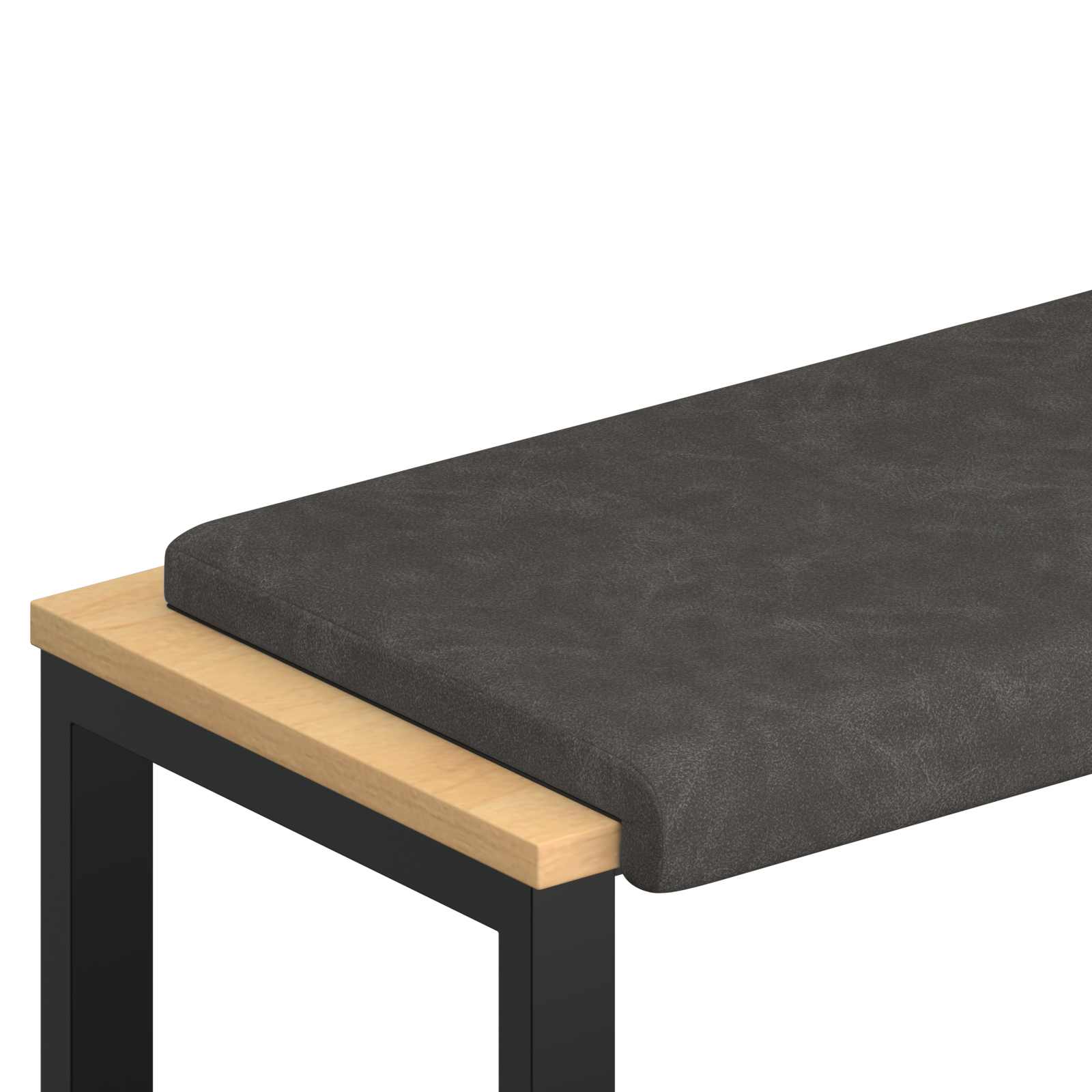 vidaXL Poduszka na ławkę Ekoskóra Czarny Głębokość 35 cm