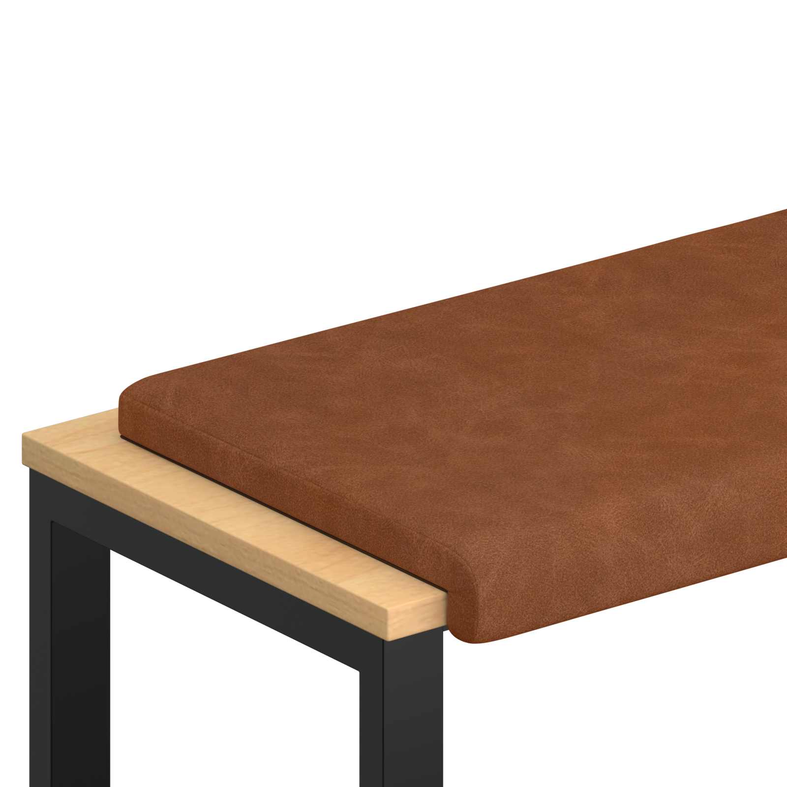 vidaXL Poduszka na ławkę Ekoskóra brązowy Głębokość 35 cm