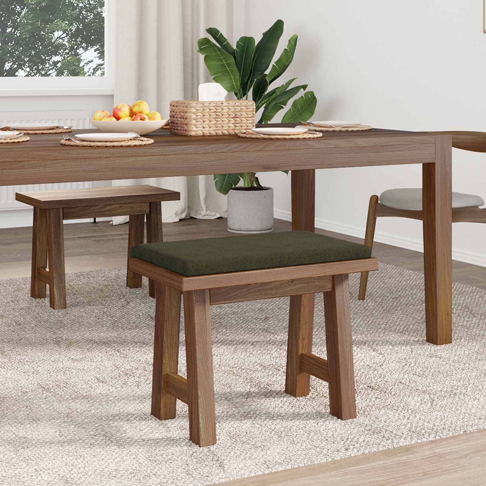vidaXL Poduszka na ławkę Materiał zamszowy syntetyczny Głębokość 35 cm