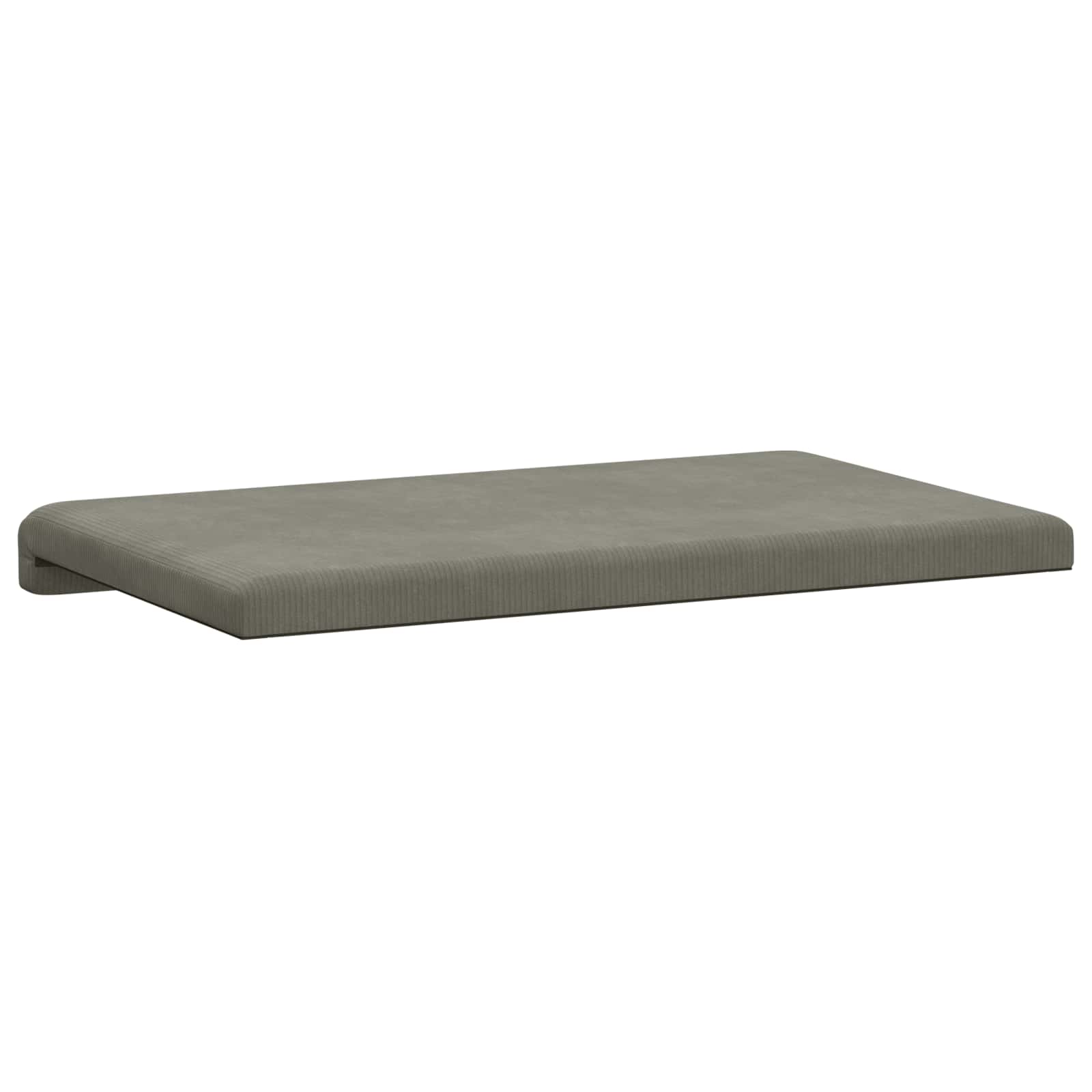 vidaXL Poduszka na ławkę sztruks jasnoszary Głębokość 35 cm