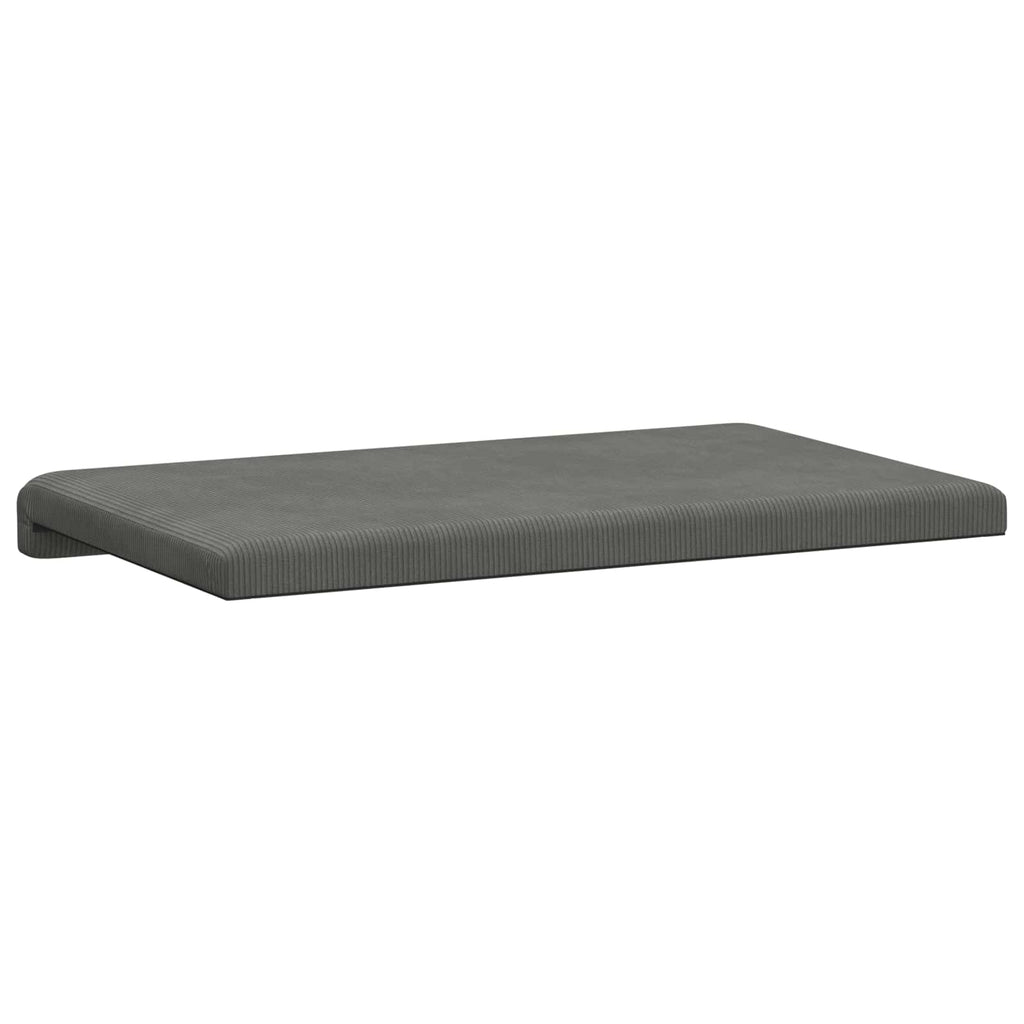 vidaXL Poduszka na ławkę sztruks ciemnoszary Głębokość 35 cm