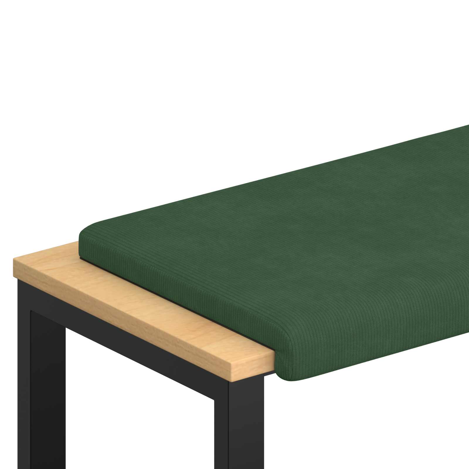 vidaXL Poduszka na ławkę sztruks Ciemnozielony Głębokość 35 cm