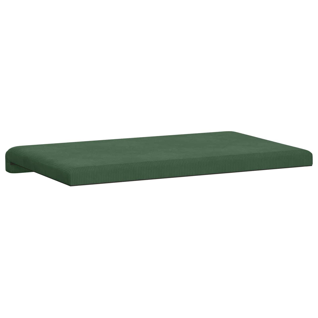 vidaXL Poduszka na ławkę sztruks Ciemnozielony Głębokość 35 cm