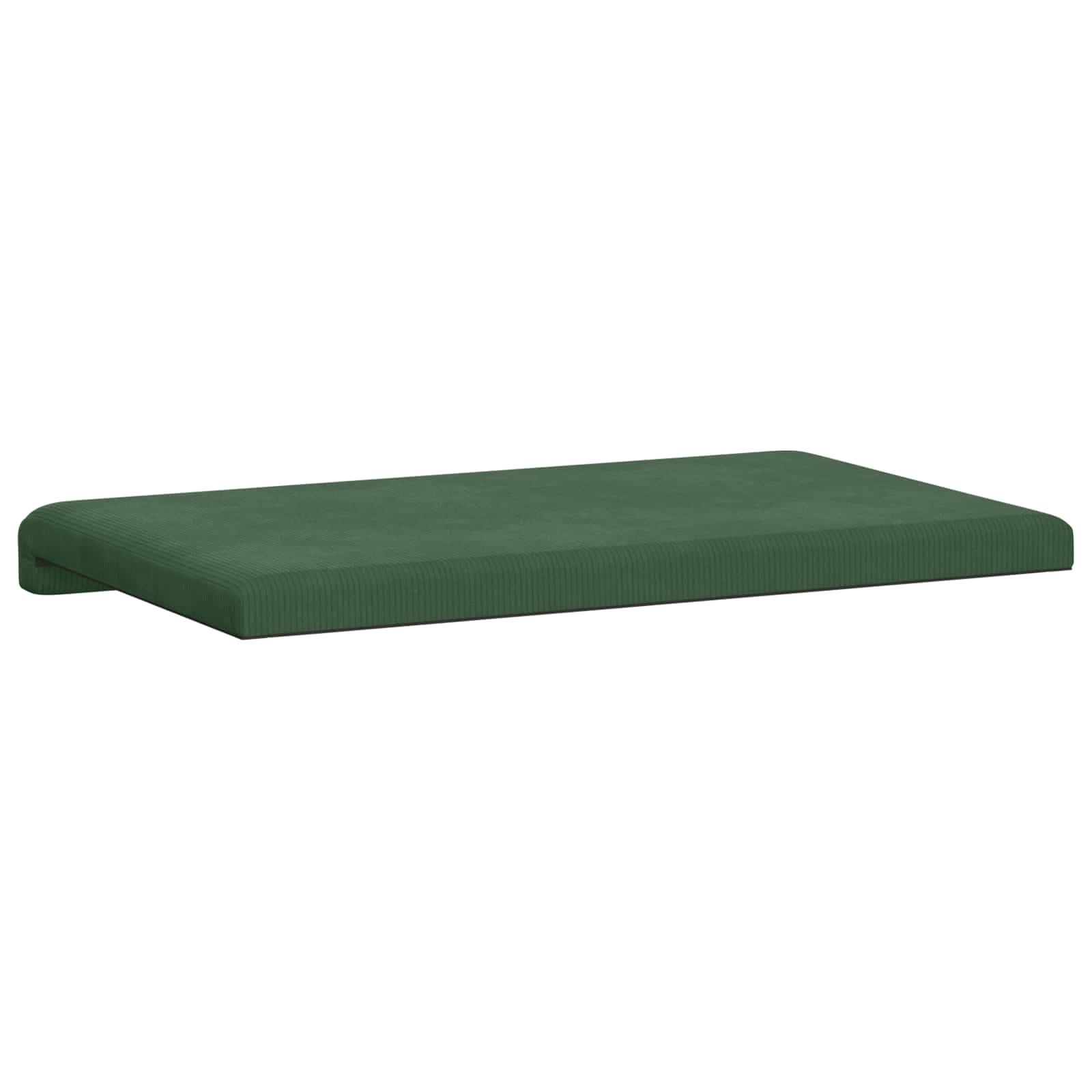 vidaXL Poduszka na ławkę sztruks Ciemnozielony Głębokość 35 cm