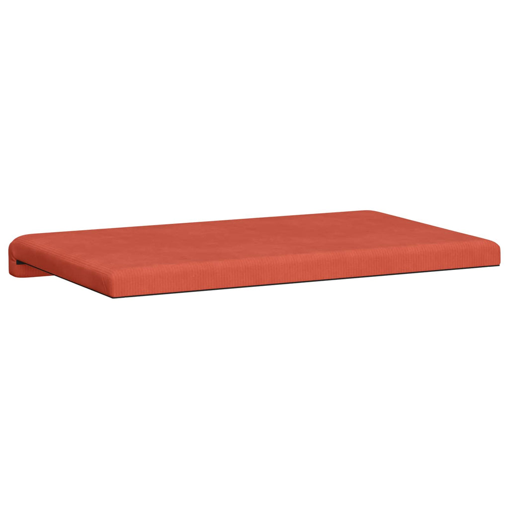 vidaXL Poduszka na ławkę sztruks Czerwono-pomarańczowy Głębokość 35 cm