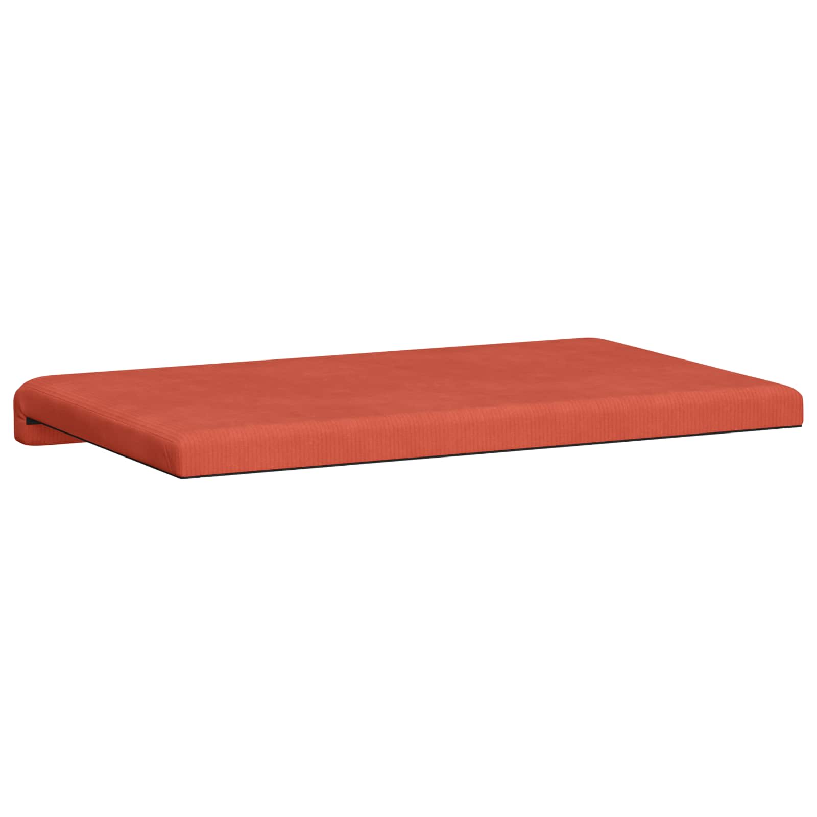vidaXL Poduszka na ławkę sztruks Czerwono-pomarańczowy Głębokość 35 cm
