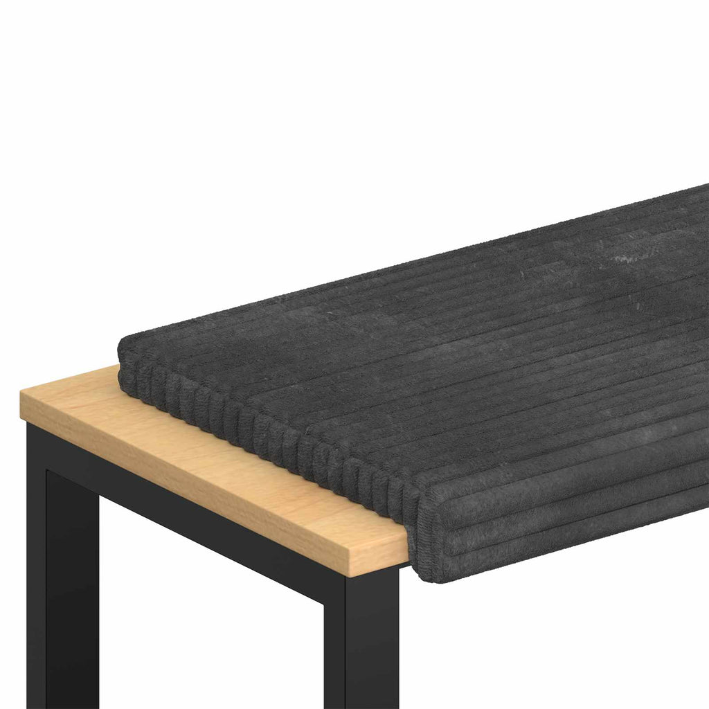 vidaXL Poduszka na ławkę Pluszowy kord ciemnoszary Głębokość 35 cm