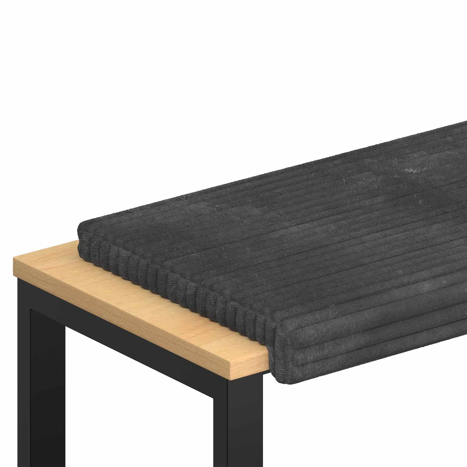 vidaXL Poduszka na ławkę Pluszowy kord ciemnoszary Głębokość 35 cm