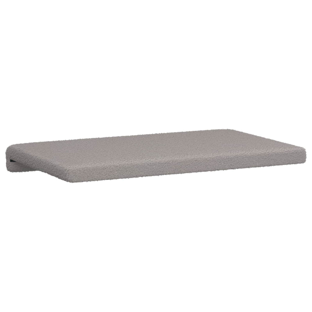 vidaXL Poduszka na ławkę Tkanina sherpa jasnoszary Głębokość 35 cm
