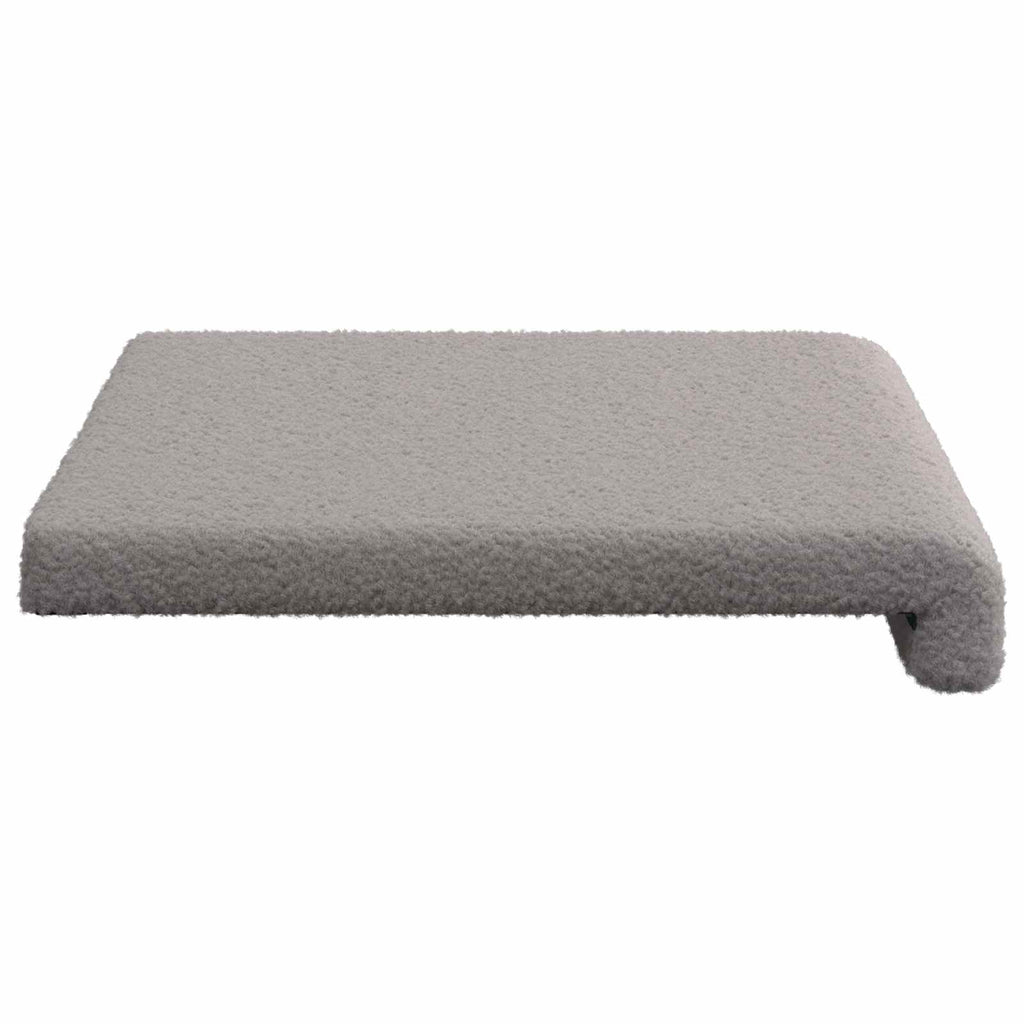 vidaXL Poduszka na ławkę Tkanina sherpa jasnoszary Głębokość 35 cm