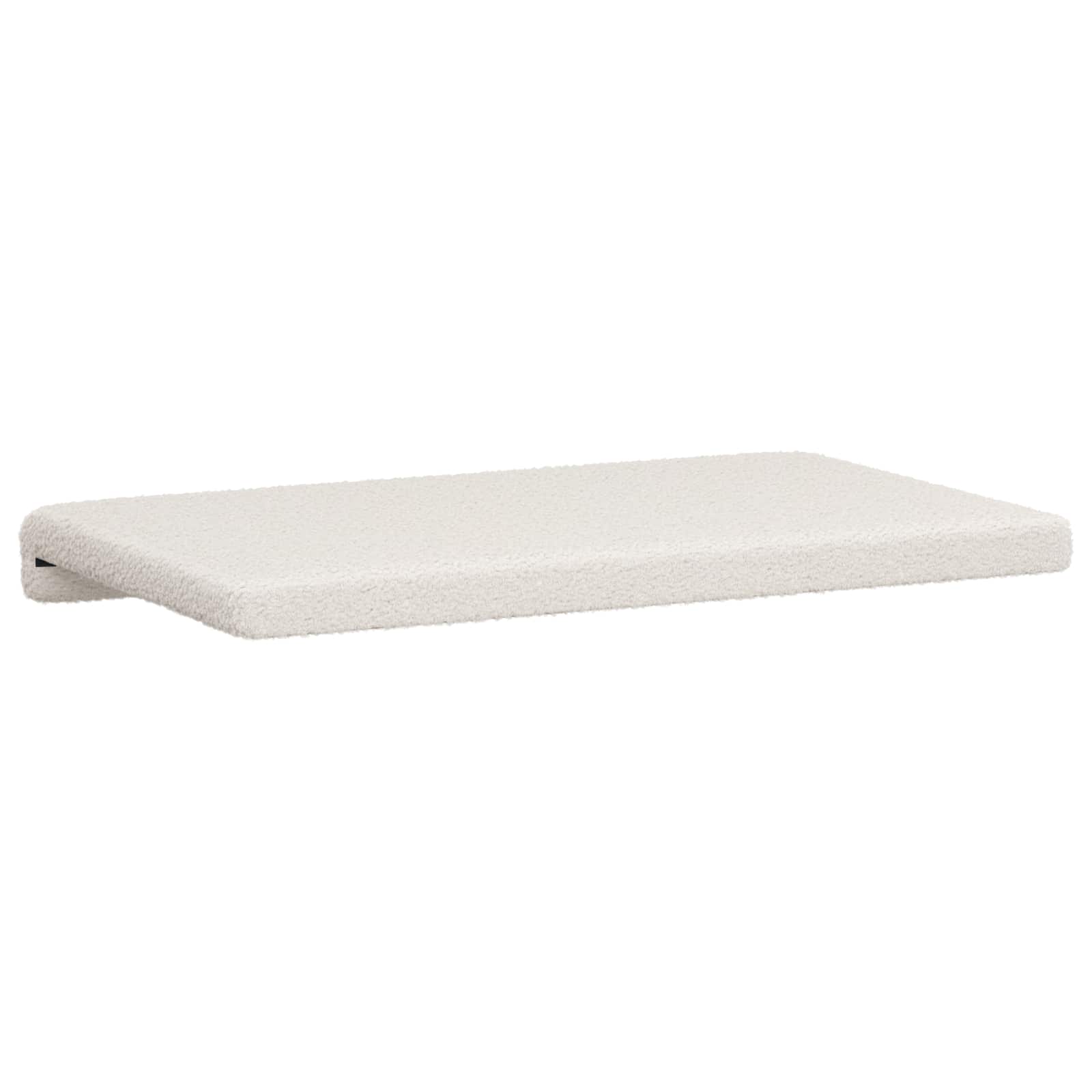 vidaXL Poduszka na ławkę Tkanina sherpa kremowy Głębokość 35 cm