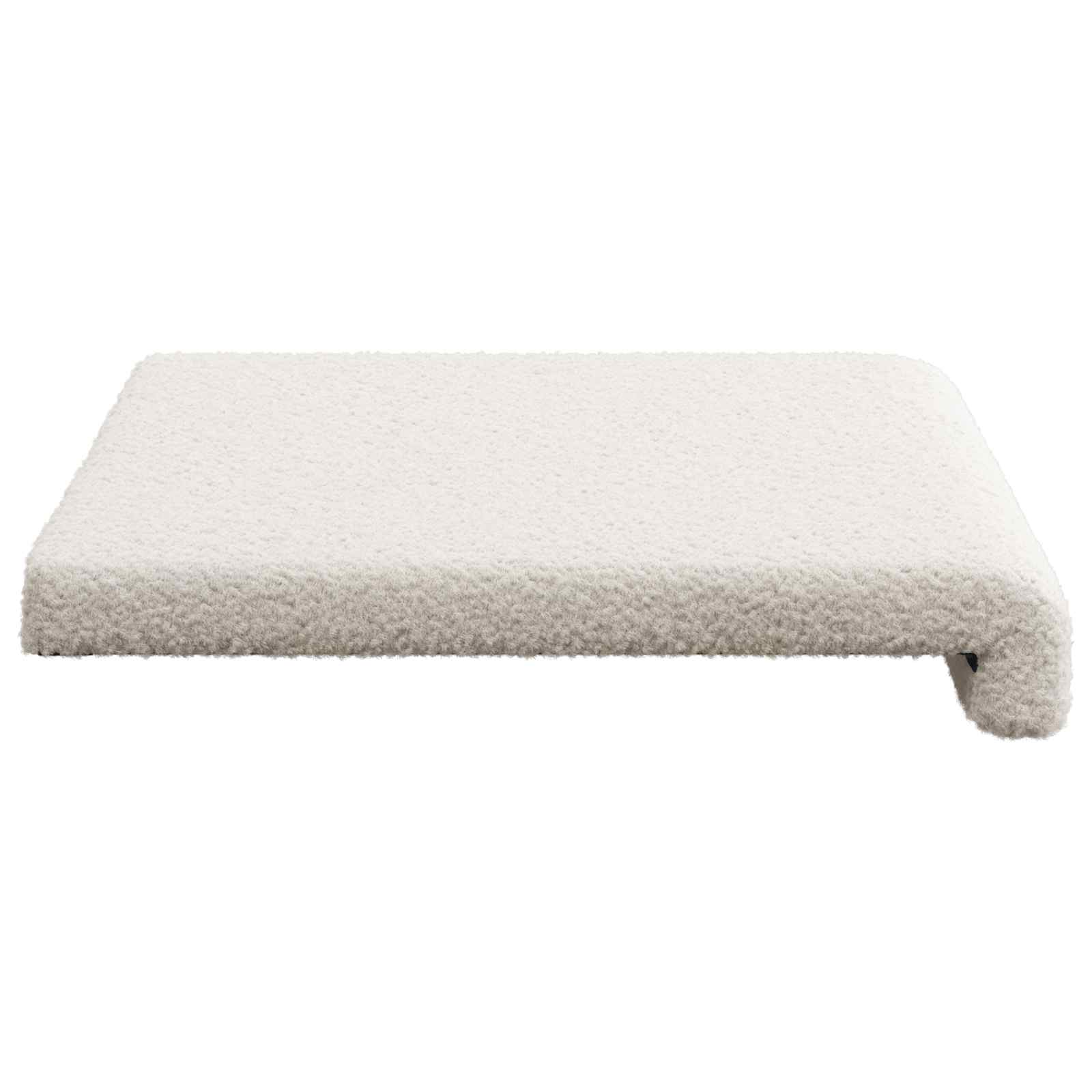 vidaXL Poduszka na ławkę Tkanina sherpa kremowy Głębokość 35 cm