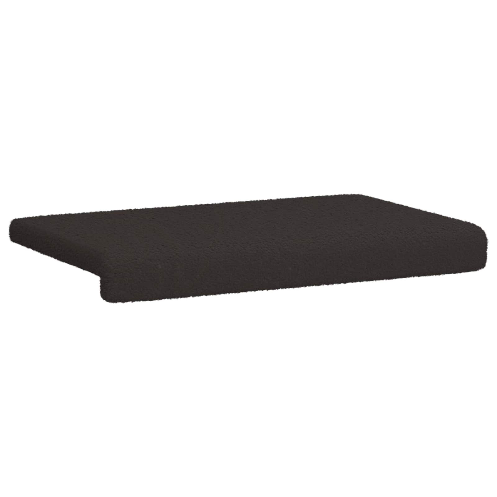 vidaXL Poduszka na ławkę Tkanina sherpa Czarny Głębokość 35 cm