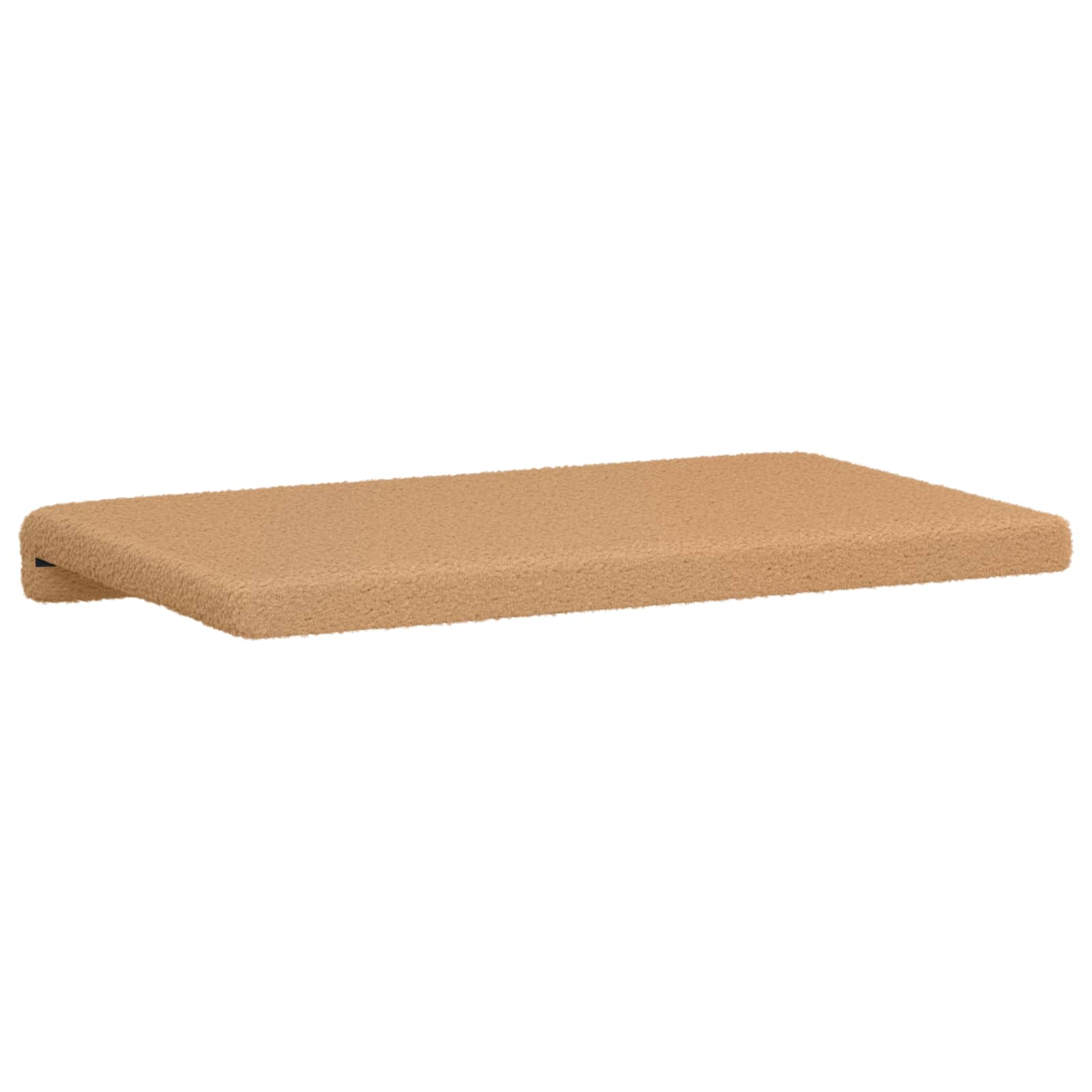 vidaXL Poduszka na ławkę Tkanina sherpa Beżowy Głębokość 35 cm