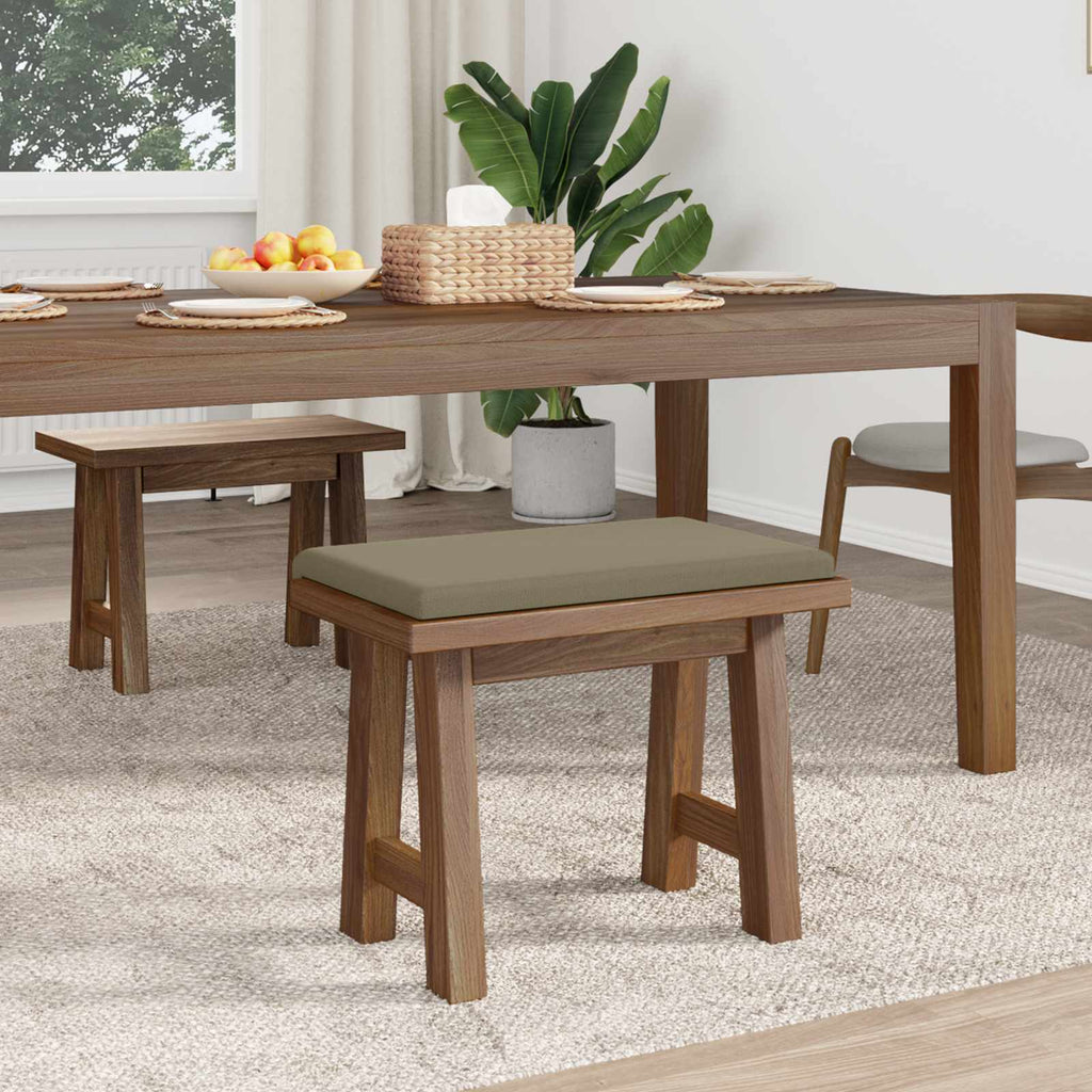 vidaXL Poduszka na ławkę Teksturowany Welur Khaki Głębokość 35 cm