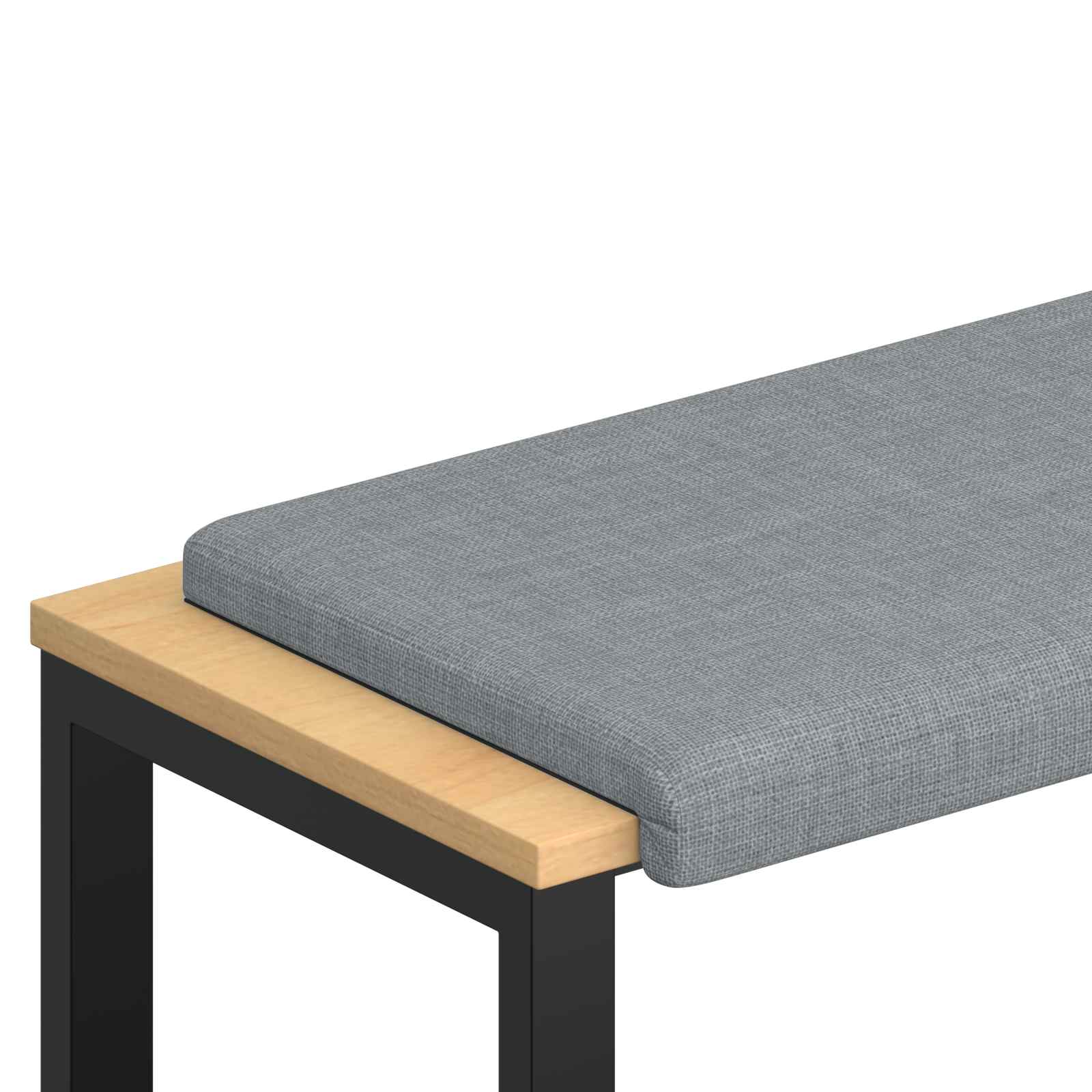 vidaXL Poduszka na ławkę tkanina jasnoszary Głębokość 35 cm