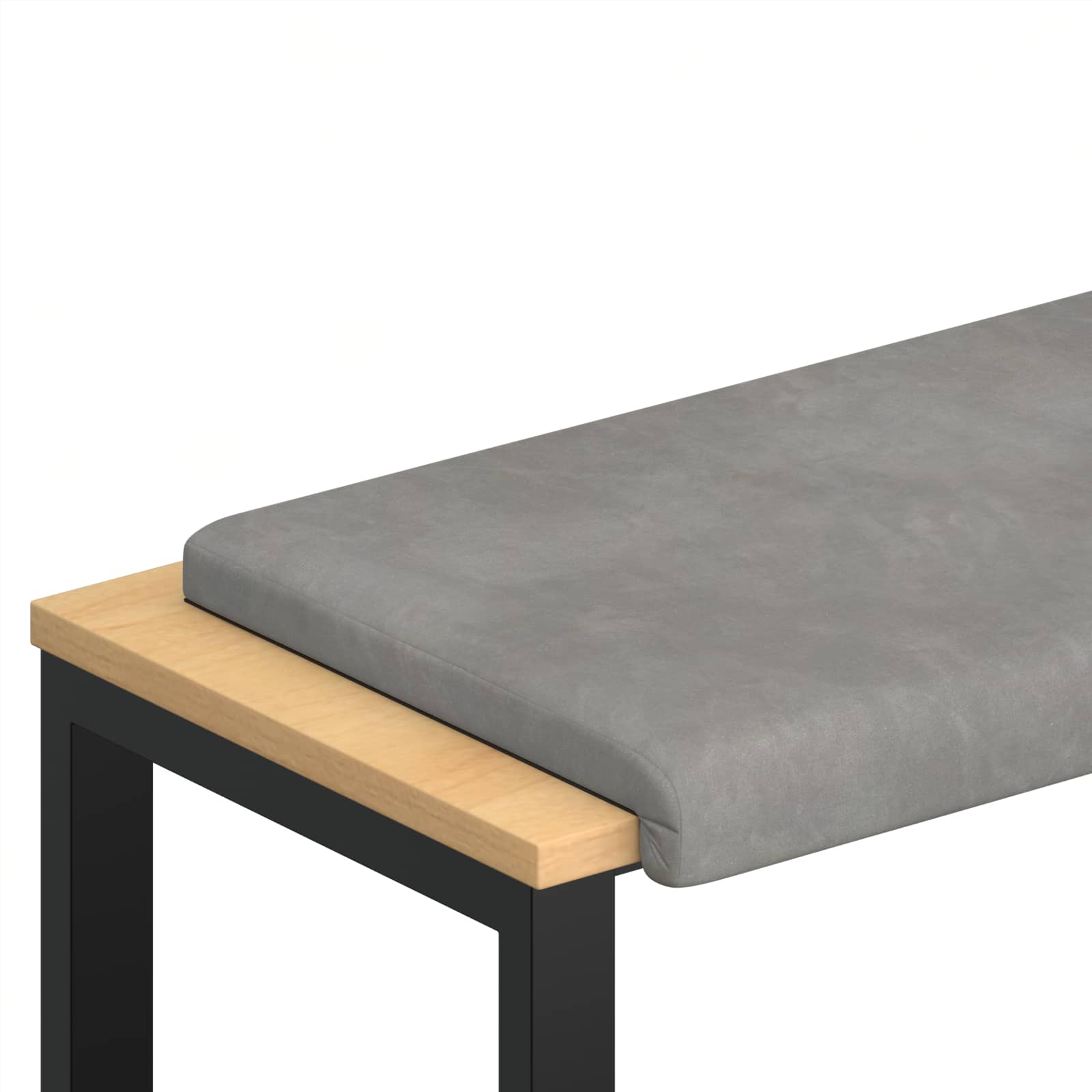 vidaXL Poduszka na ławkę Welur jasnoszary Głębokość 35 cm