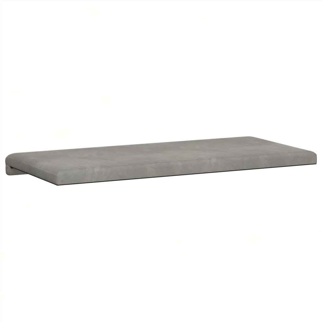 vidaXL Poduszka na ławkę Welur jasnoszary Głębokość 35 cm
